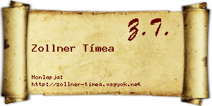 Zollner Tímea névjegykártya